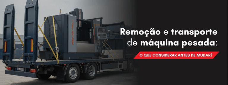 remoção de uma máquina pesada